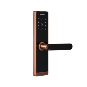 Hafele RE-ACH Smart Digital Lock | Fingerprint | PIN | OTP | RFID Access Card | Mechanical Key | BLE | Mobile App | Privacy Feature | Antique Copper Finish | 1 Year Warranty