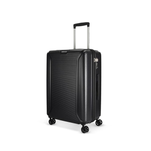 American Tourister Large Robotech with TSA Lock & 8 Wheel, 77 CM Hard PC Check-in Suitcase for Travel/Trolley Bag for Travel/Travel Bag with Double Wheel for Women & Men - Black